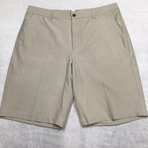 DUNNING Everbest Shorts Men 34 Khaki Golf Performance Stretch Fabric
